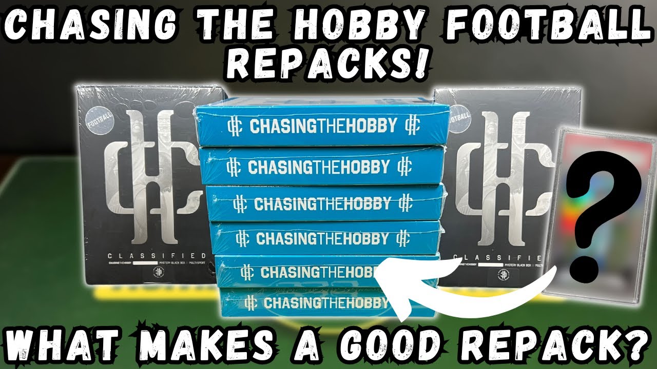 Let's Talk About Sports Card Repacks! Chasing The Hobby Football Repack Boxes!