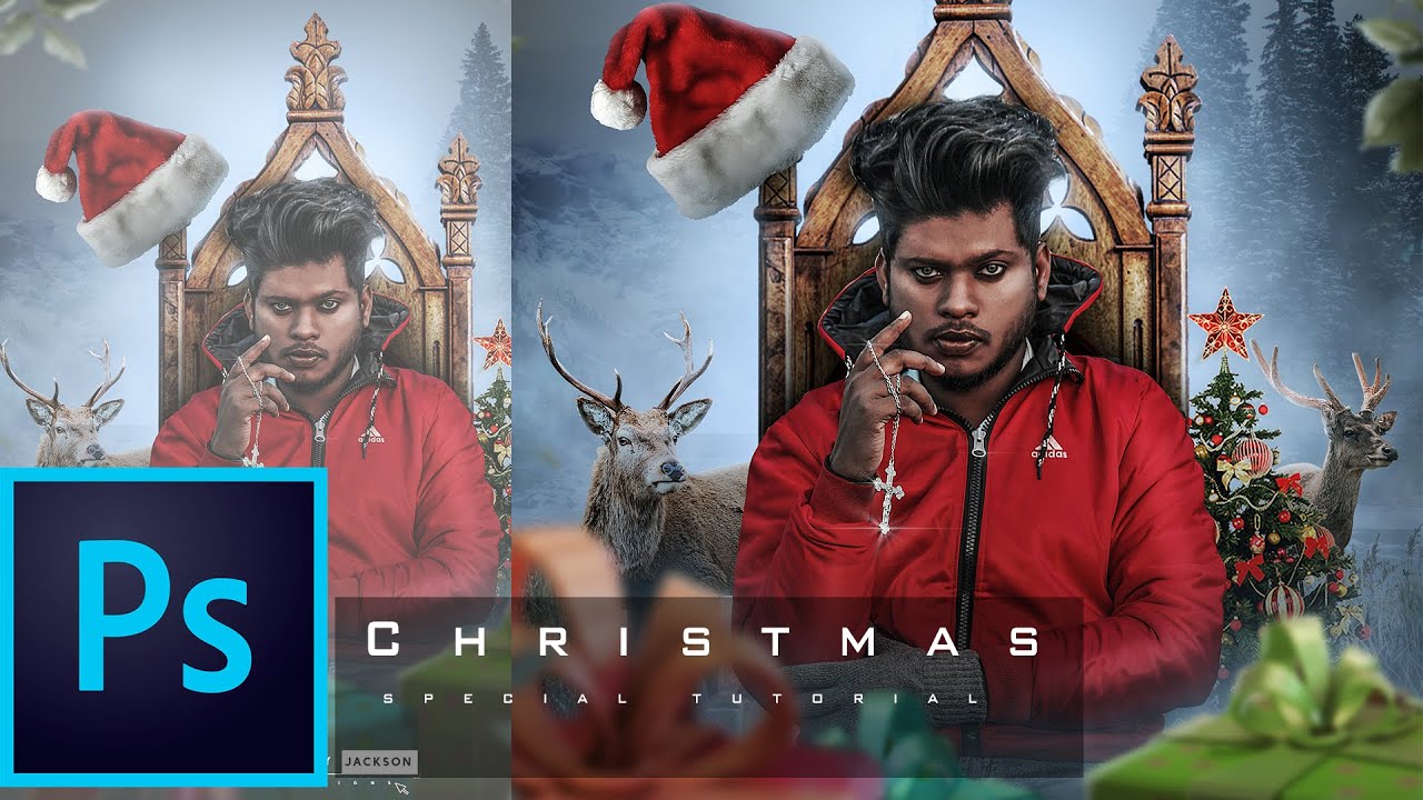 Christmas Photo Editing  Tutorial  2019 || Merry Christmas Photoshop Manipulation || Sony Jackson
