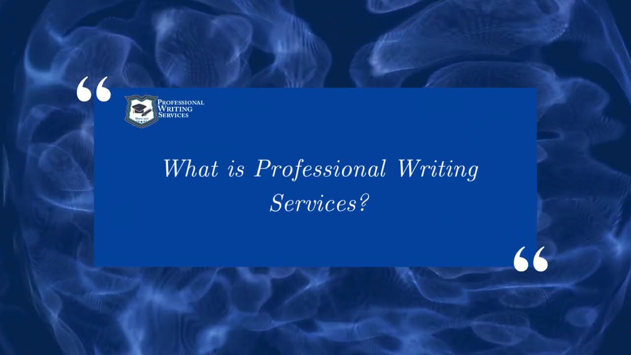 Professional Writing Services - An Intro