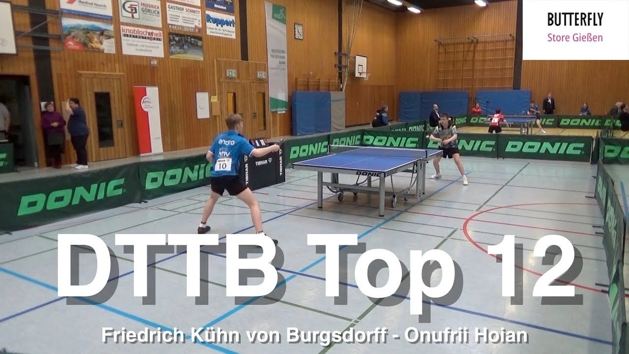 Friedrich Kühn von Burgsdorff (Q-TTR 1988) - Onufrii Hoian (Q-TTR 2023) | DTTB Top 12 | Highlights