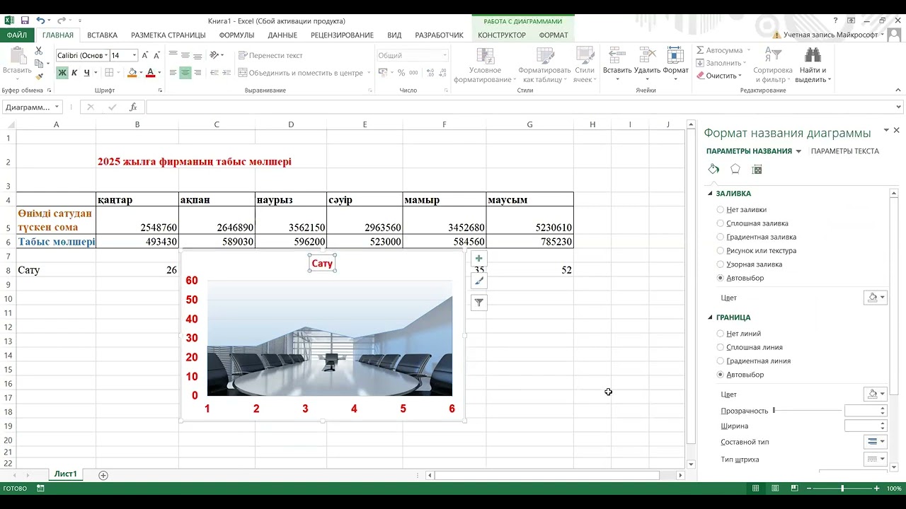 Microsoft Excel диаграмма құру (жалғасы)