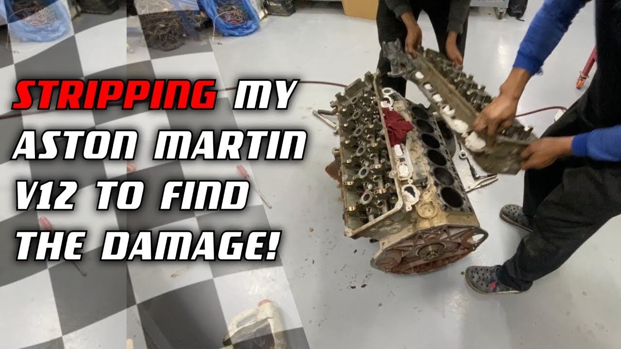 Stripping the engine on my damaged V12 Aston Martin Rapide - EP07