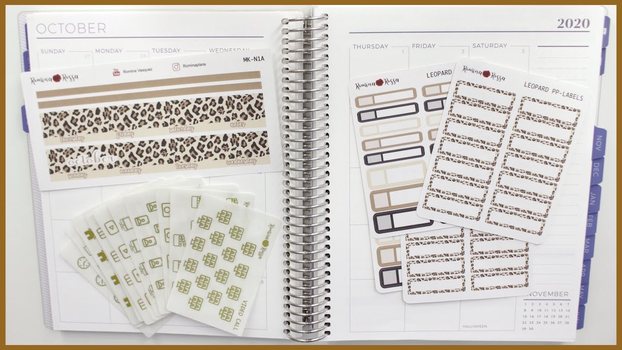 Plan with Me: October 2020 - Plum Paper Monthly View | Romina Vasquez