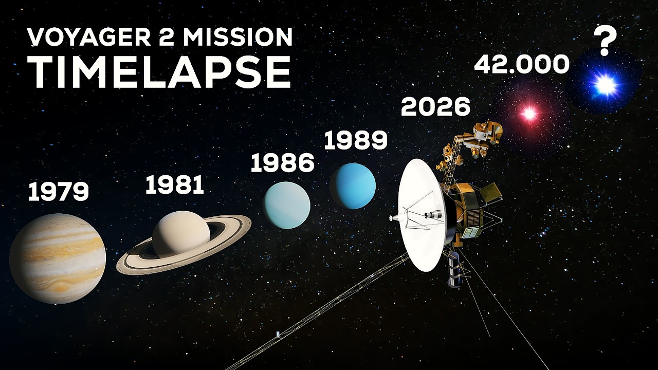 Voyager 2 Mission TIMELAPSE (Simulation)