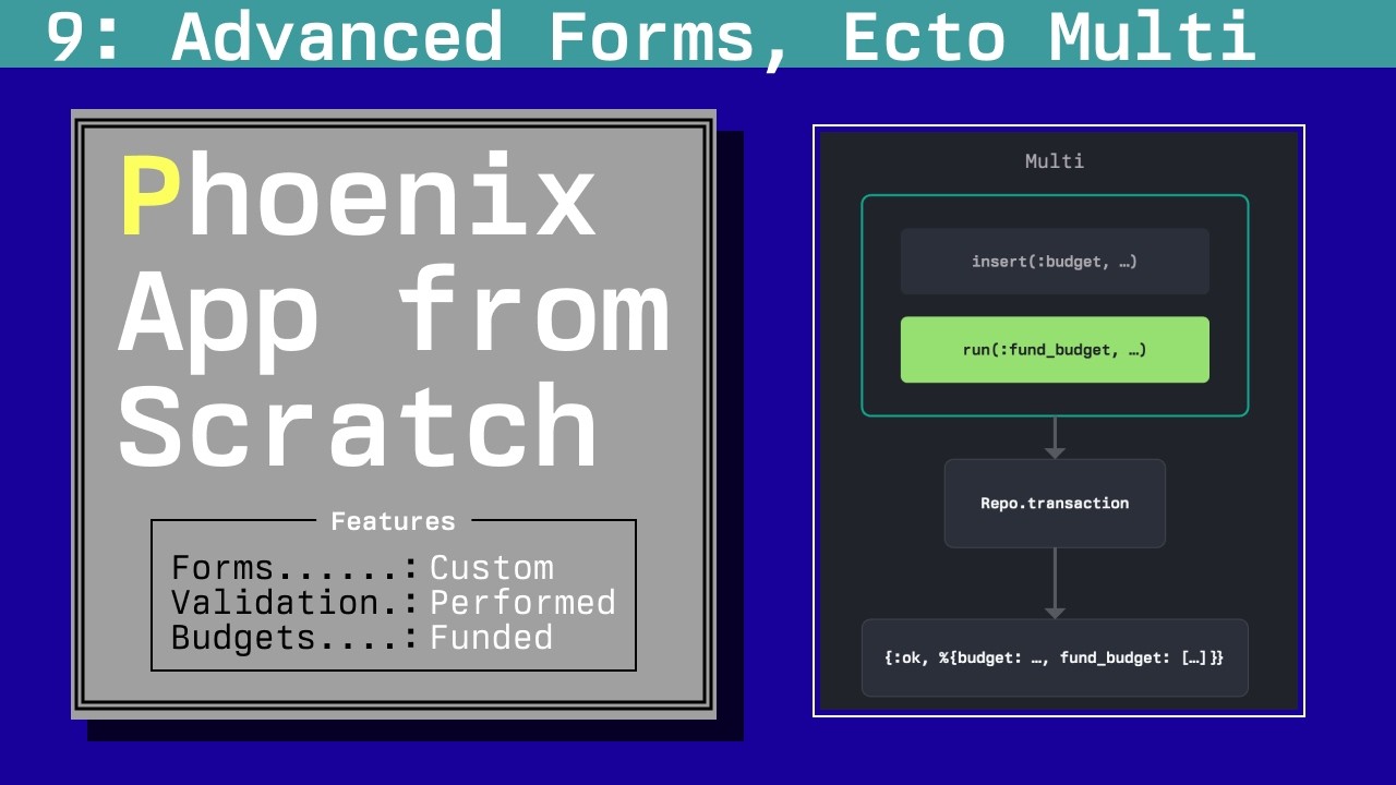 Advanced Forms with Embedded Schemas and Multi: Phoenix App from Scratch, Episode 9