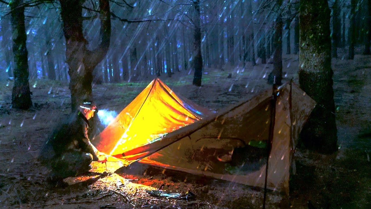 Camping in the RAIN? No Problem! My Hot Tent Camping Solution!