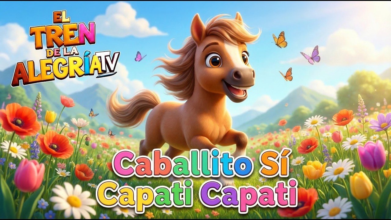 🐴🌿Caballito Sí Capati 🐴 Canción Infantil de Caballos y Juegan en la Pradera | El Tren de la alegría