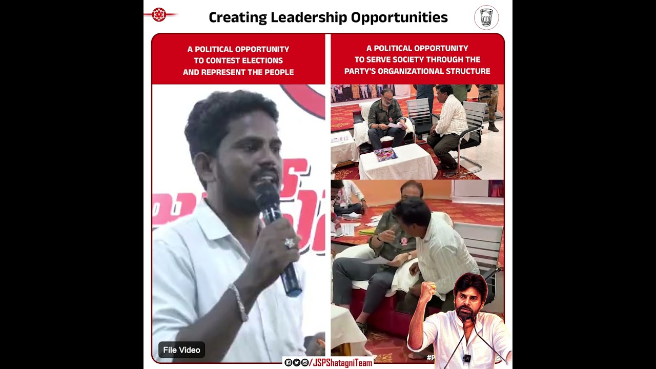 Creating Leadership Oppurtunities | #JanaSenaParty | #PawanKalyan