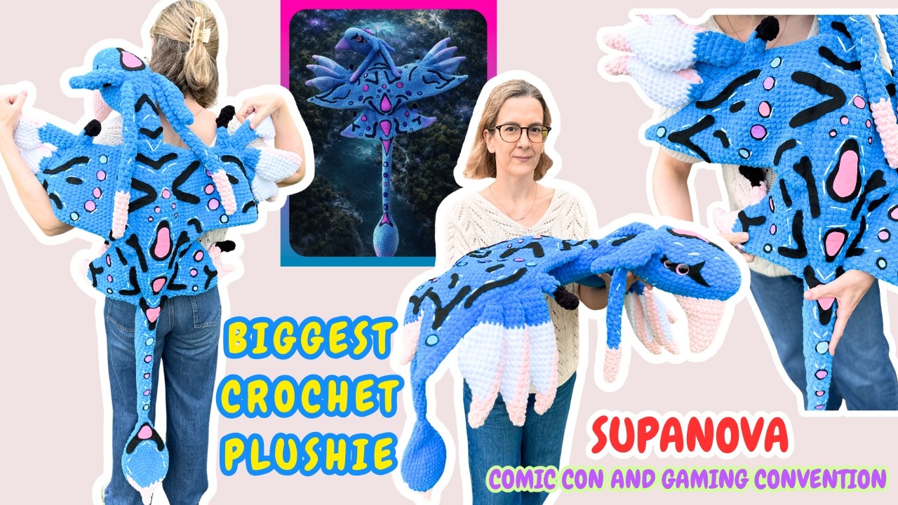 Biggest Crochet Plushie Ever | Giant Dragon Project for Supanova 2026 | Market prep | Pattern review