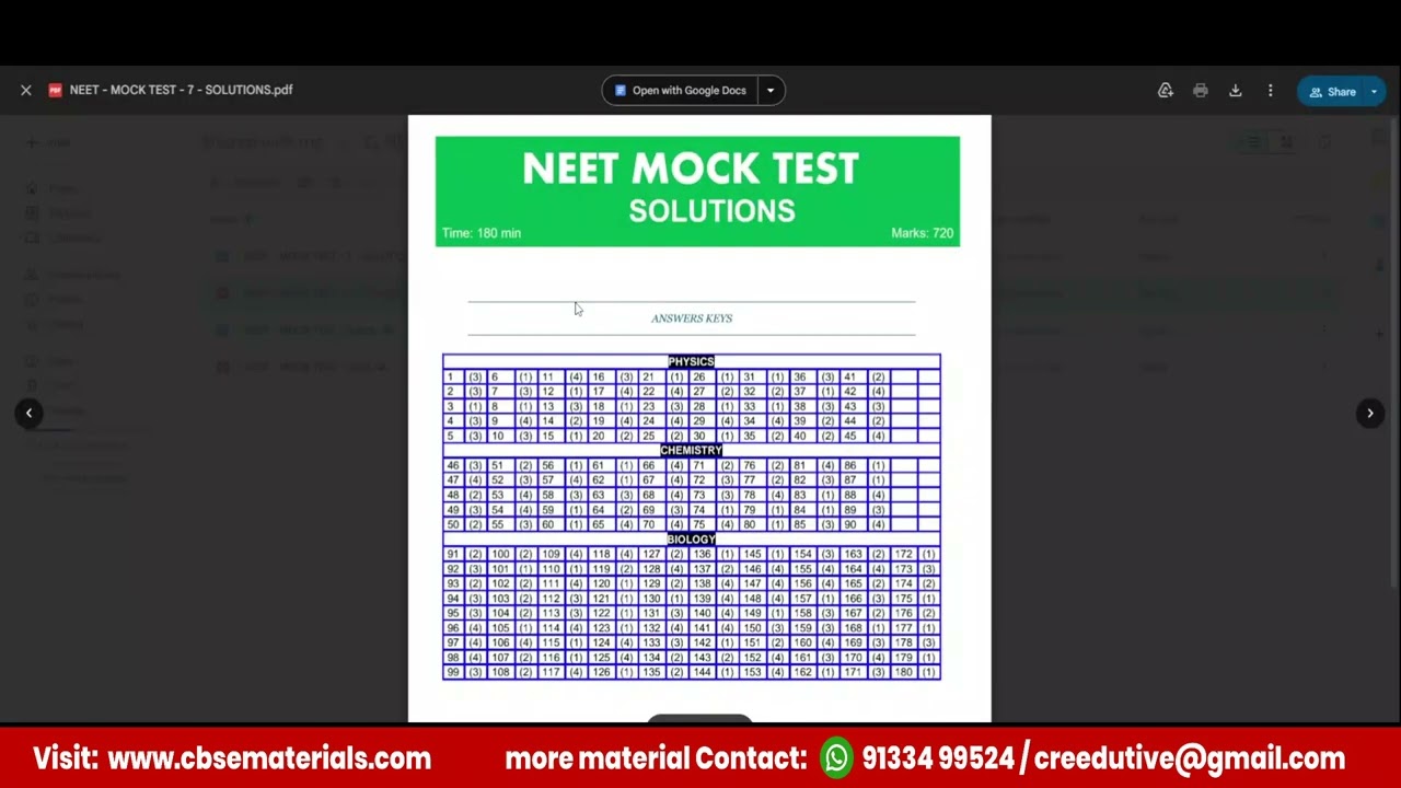 D14 - NEET - MOCK TESTS