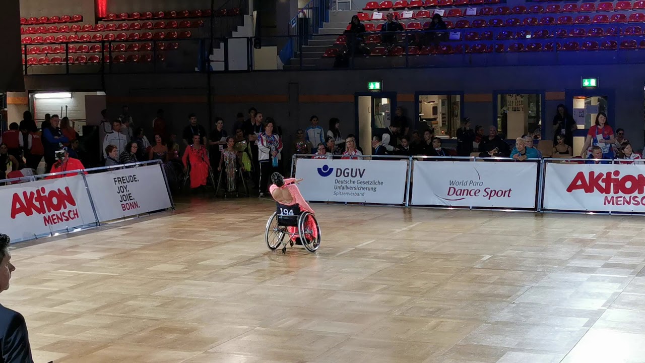 Tomer Margalit para dance sport world Championship Bonn Germany 2019 Single 1 walz wheelchair dance