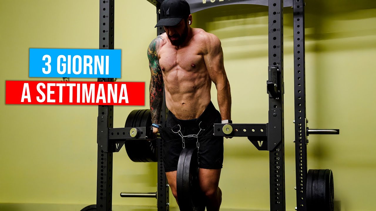 Come allenarsi poche volte e crescere davvero (3 giorni per massa e forza)
