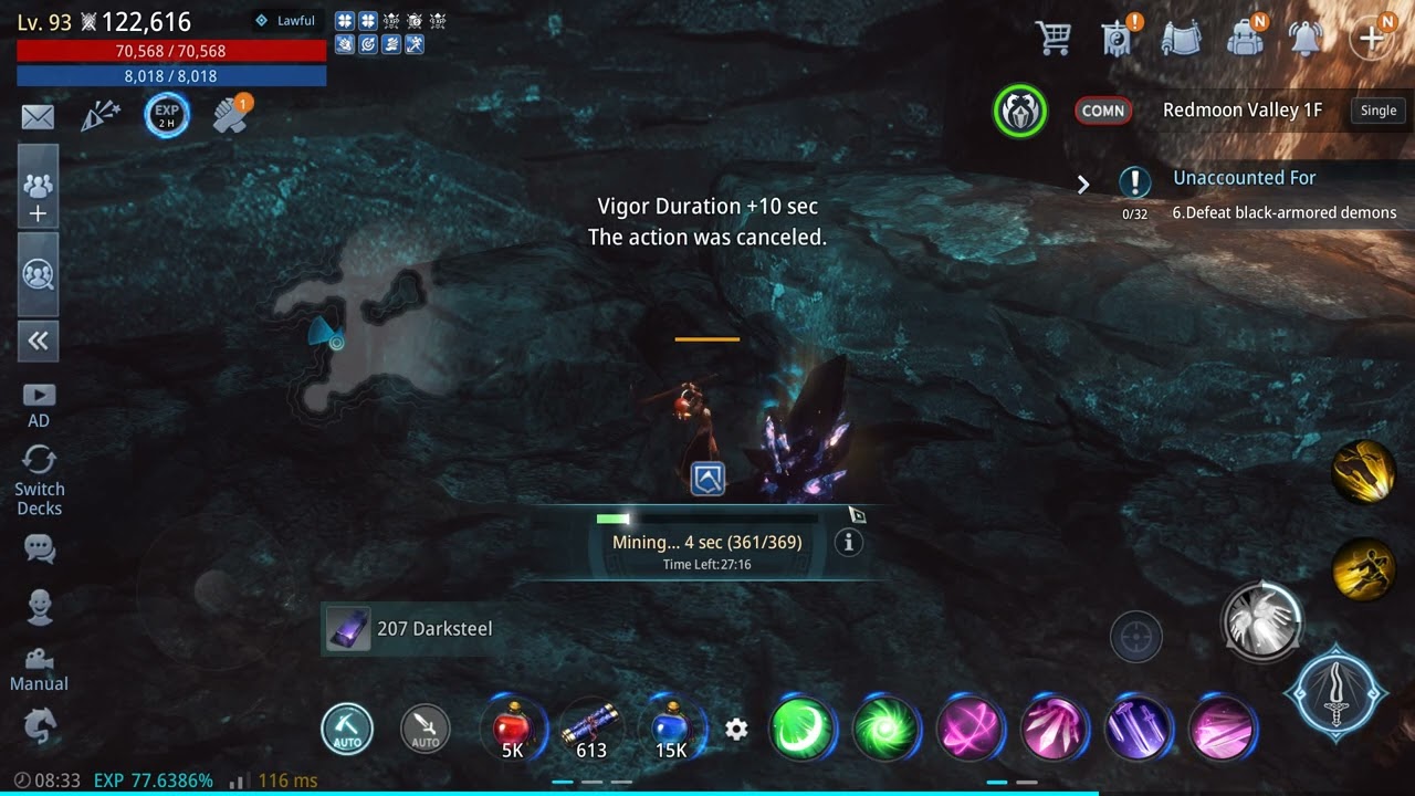MIR4 120.5% Mining Boost - Less than 5 seconds per palo