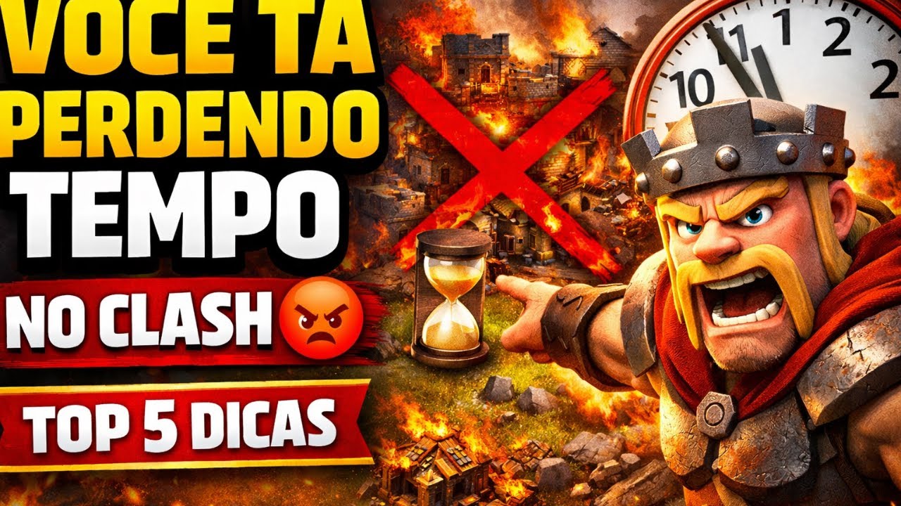 VOCÊ TÁ PERDENDO TEMPO no Clash of Clans (TOP 5 dicas) PARA EVOLUIR IGUAL UM FOGUETE!!