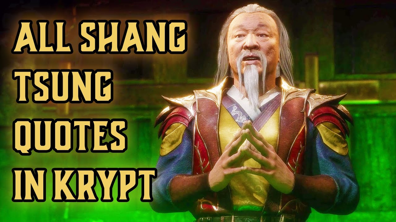 ALL SHANG TSUNG QUOTES (HIROYUKI TAGAWA VOICED) IN THE KRYPT - MORTAL KOMBAT 11 ULTIMATE EDITION