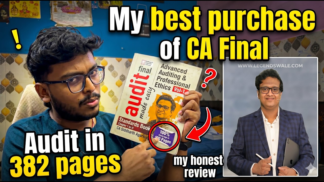 CA Final 100% Audit in 382 Pages🔥😱? My Honest Review of @CASiddharthAgarwal | 150 Hours 🔥😱|