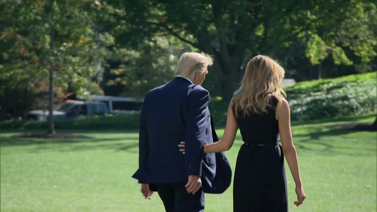 President Trump, First Lady Melania Trump depart White House to head to final presidential debate