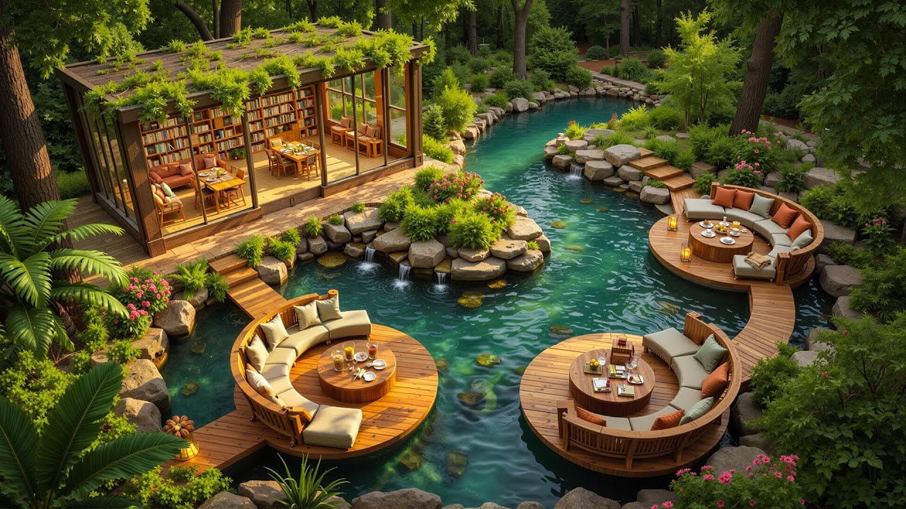 Forest Book Lounge ☕ Gentle Jazz Piano & Tranquil Nature Ambience for Reading & Calm