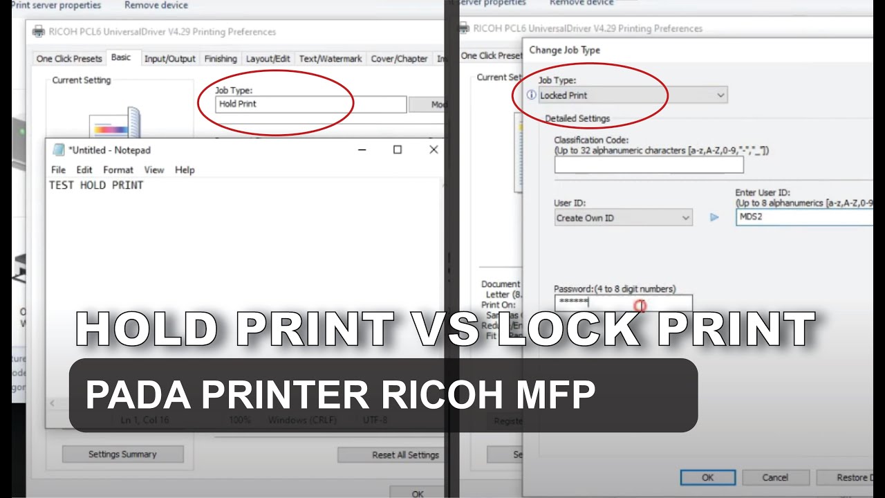 Ricoh MP C3004 | Tutorial Hold vs Lock Print