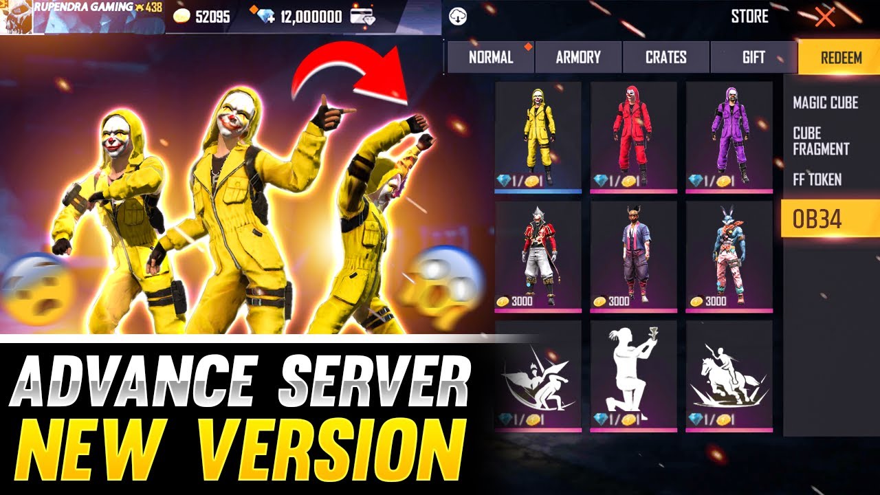 FREE FIRE ADVANCE SERVER OB34 😱⚡ ||  HOW TO GET FREE FIRE ADVANCE SERVER || GARENA FREE FIRE