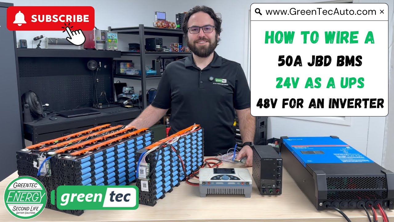 How to wire a 7-14s 50a JBD BMS to a Li-ion battery.  24v as a UPS and 48v for an off grid inverter