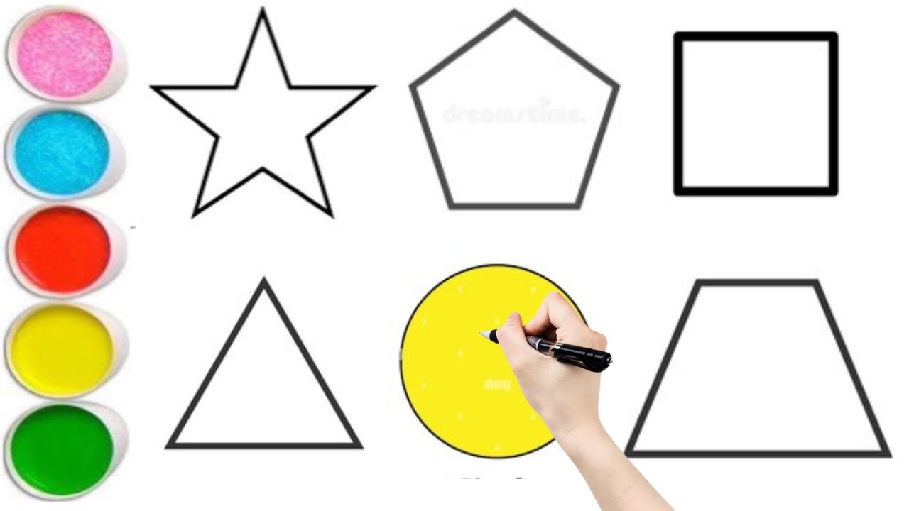 Shapes drawing for kids | Shapes Names | Learn 2d shapes | Colour for toddlers | Shapes for kids