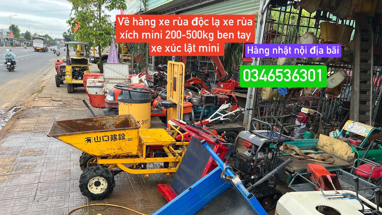 Về hàng xe rùa 3 bánh lốp độc lạ xe rùa xích mini 200-500kg xe xúc lật mini (034536301) 📱 🐢 🚚