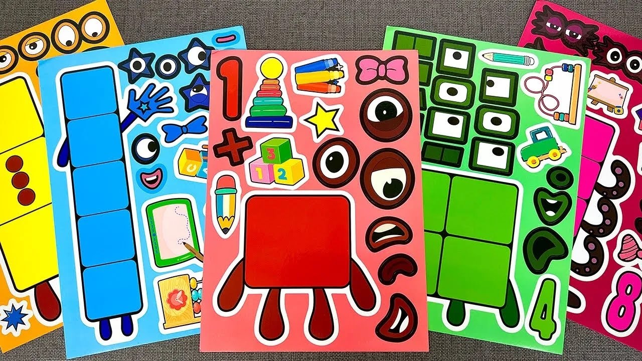 [🍒paper diy🍒] Numberblocks, Alphablocks, Alphabet Lore Sticker Activity Book1️⃣2️⃣3️⃣넘버블럭스 숫자 스티커