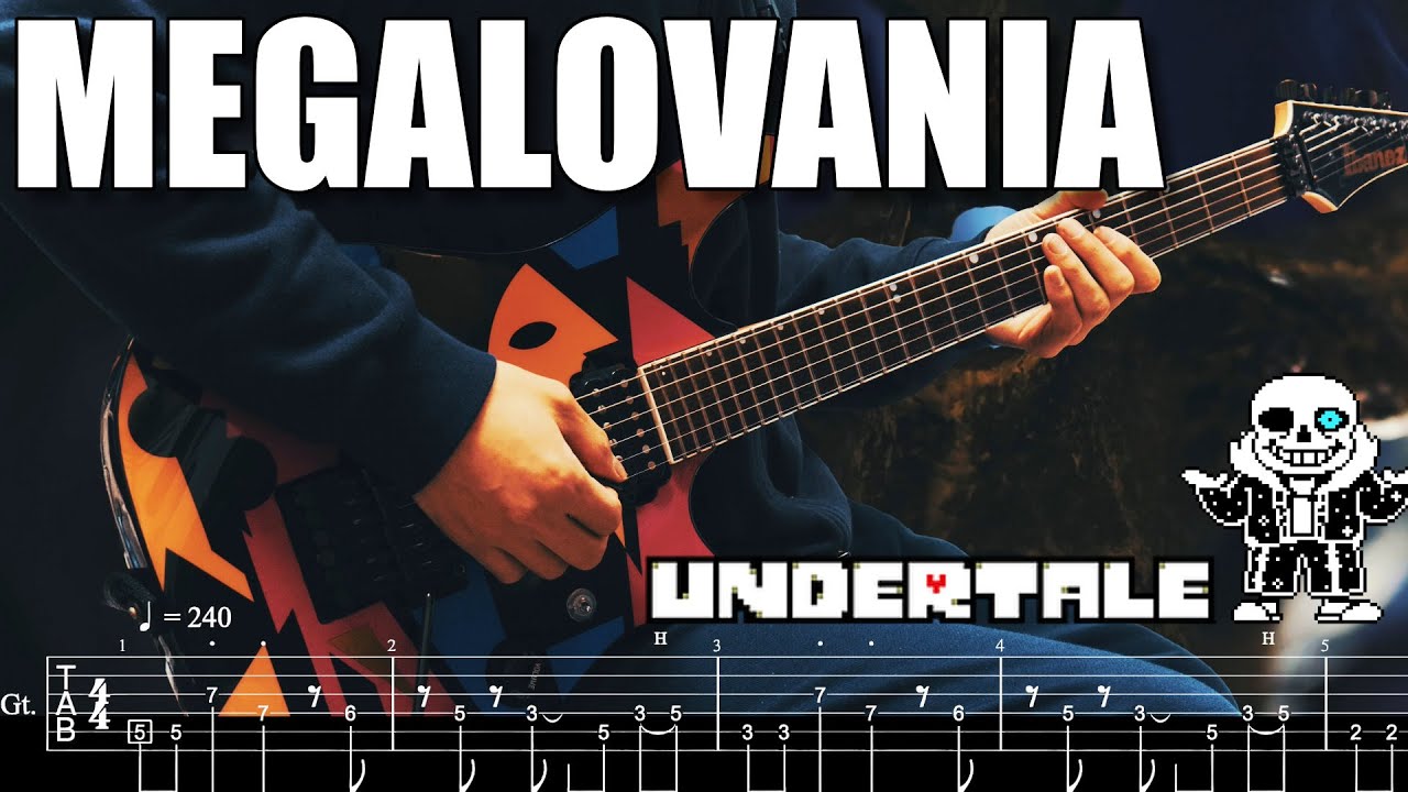Megalovania - Undertale (Metal Guitar Cover) - Tab