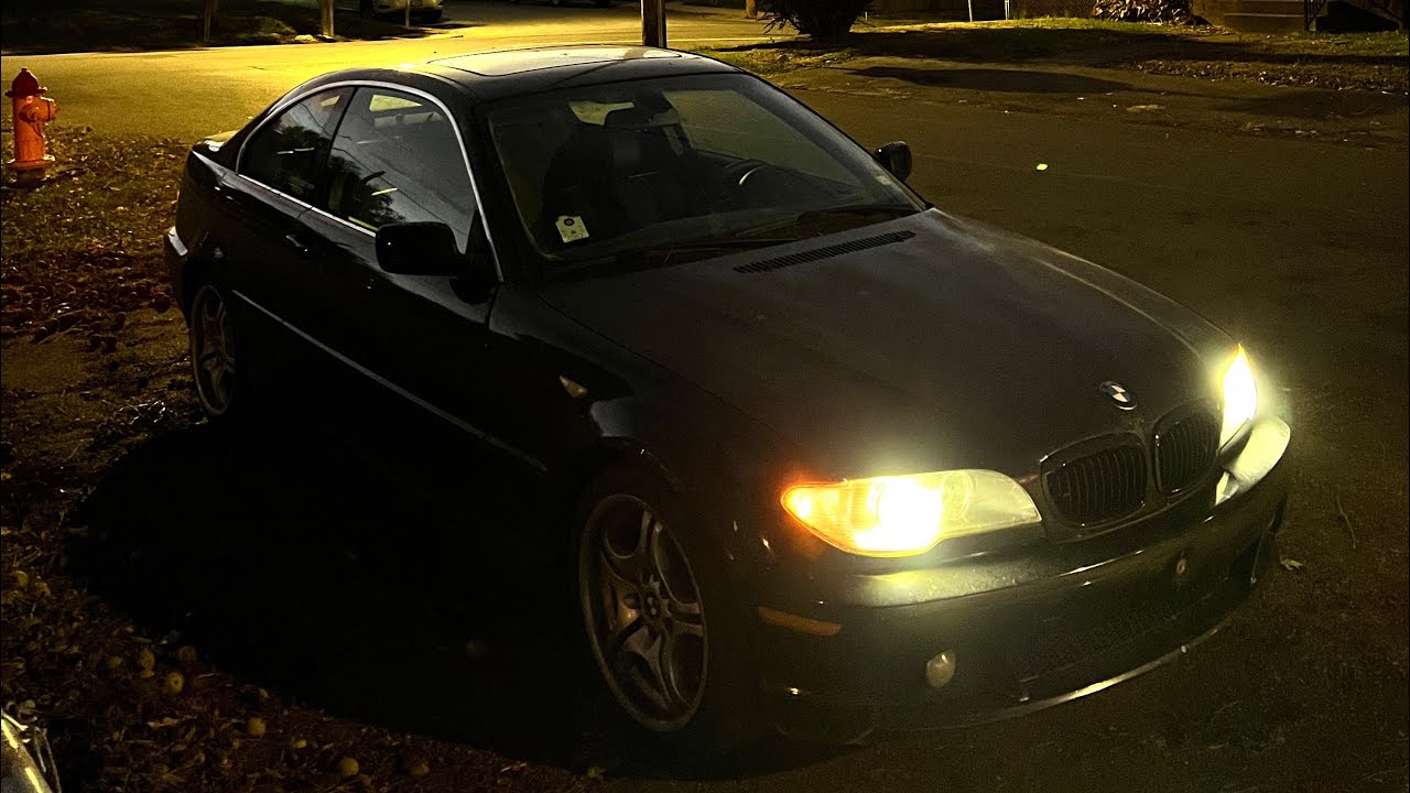 BMW E46 330ci Street Sliding In The Rain (POV)