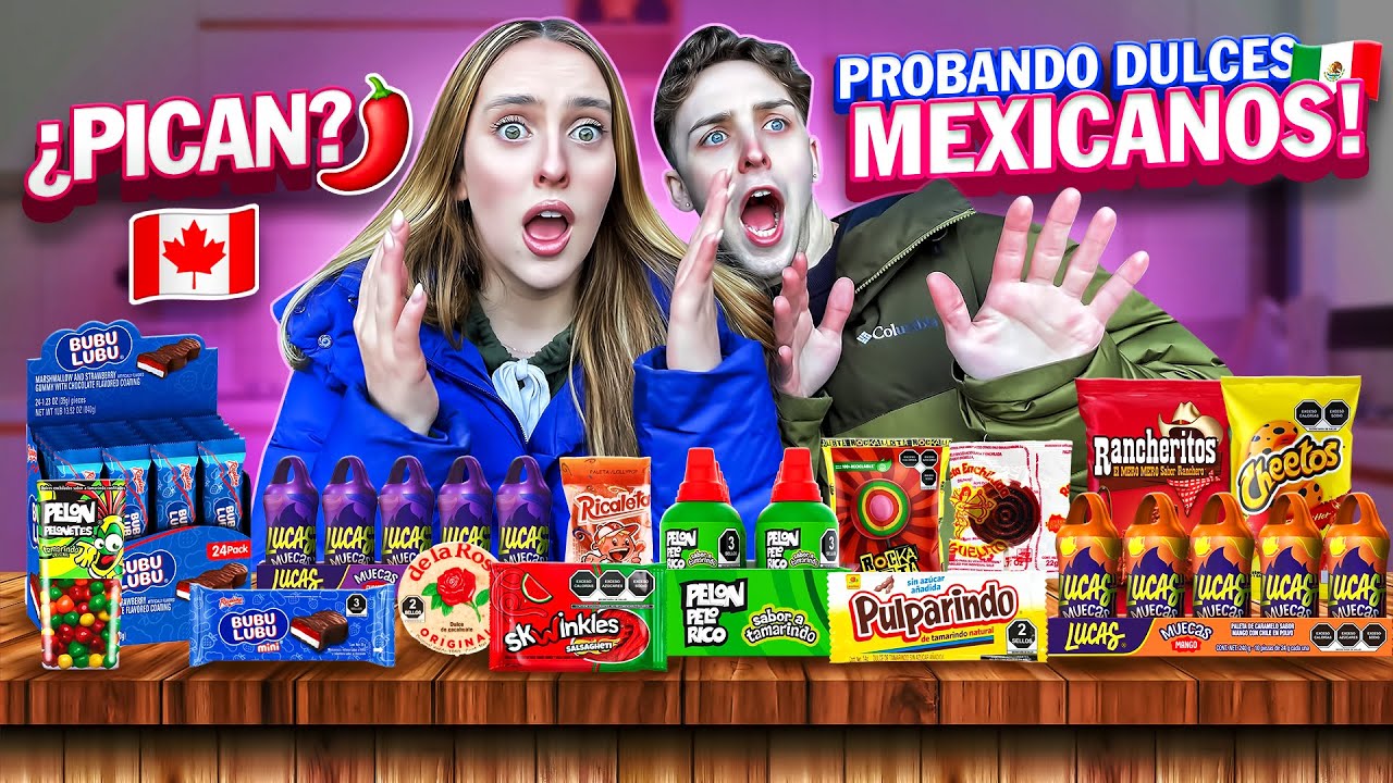 CANADIENSES🇨🇦 PROBANDO DULCES MEXA🇲🇽| Son TAN PICANTE como dicen?😱🔥 #kimrixs