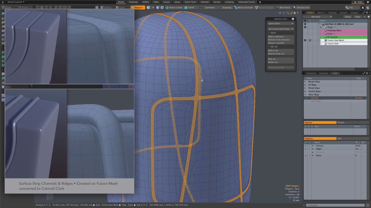 MODO 12 MeshFusion Surface Strip Setup
