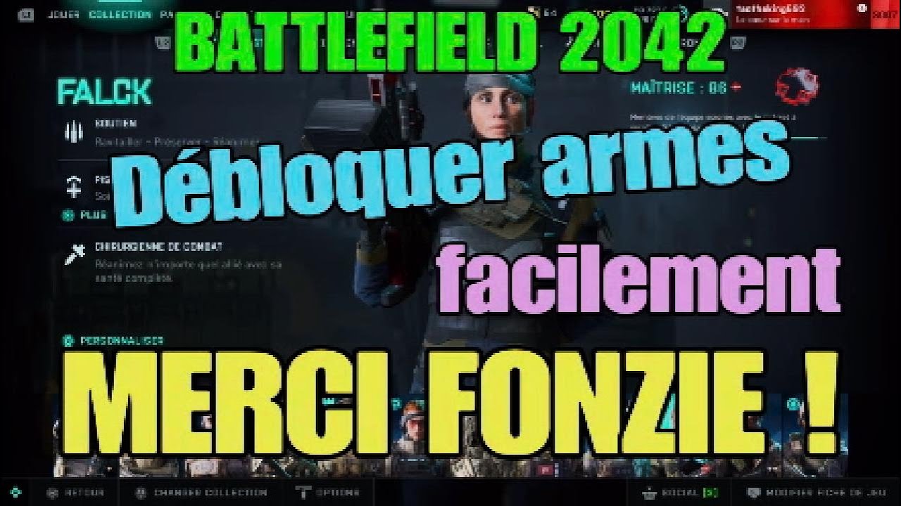 Débloquer les armes facilement BATTLEFIELD 2042 Merci FONZIE