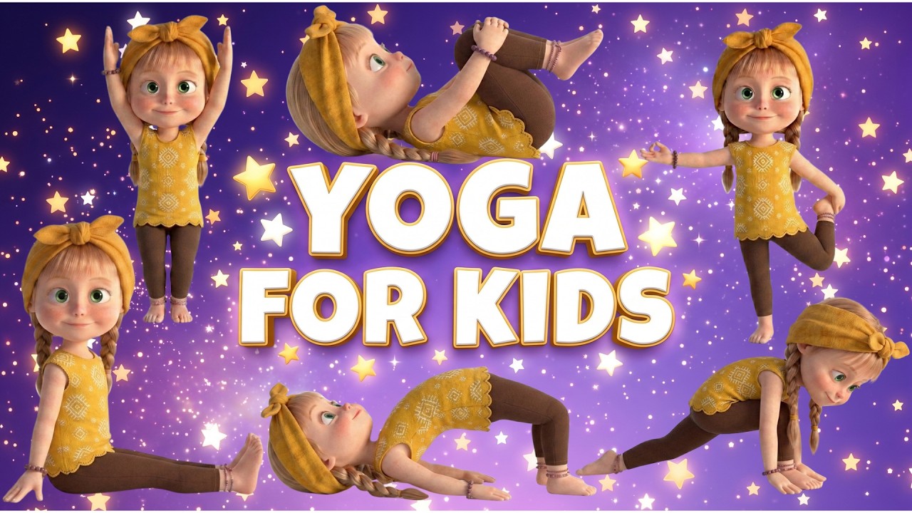 Fun Yoga for Kids 🌈 | Easy Yoga Exercises for Children | 5 Minute Kids Workout