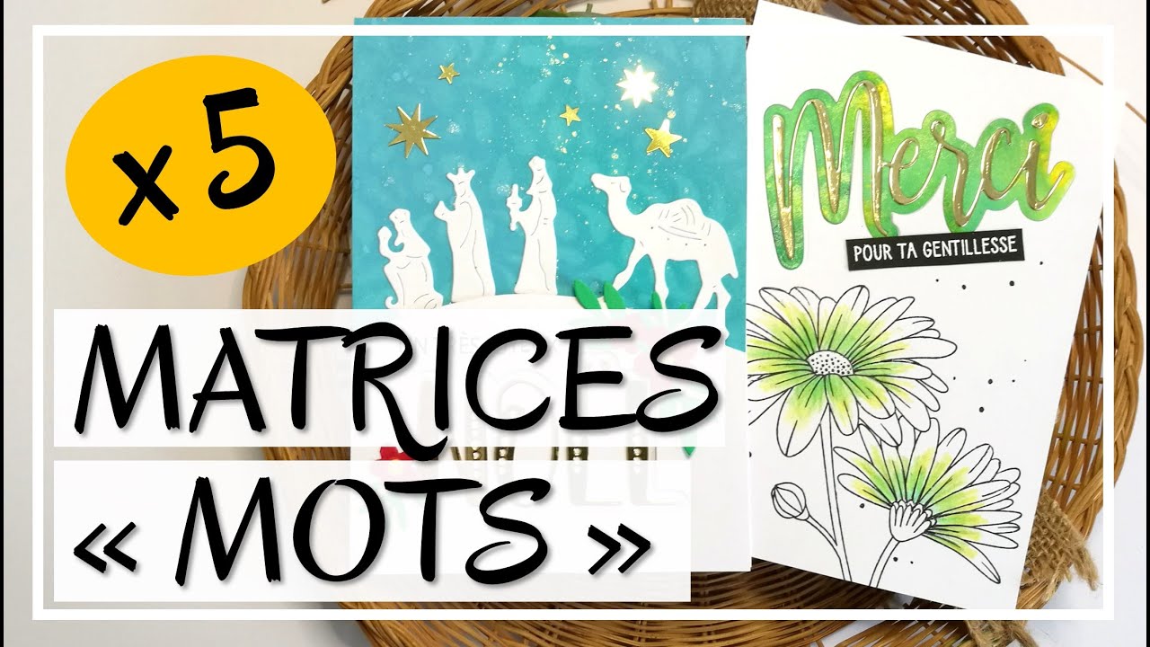 METTEZ VOS SENTIMENTS EN AVANT !! 5 FAÇONS d'UTILISER vos matrices MOTS !! Tuto Carterie Scrap