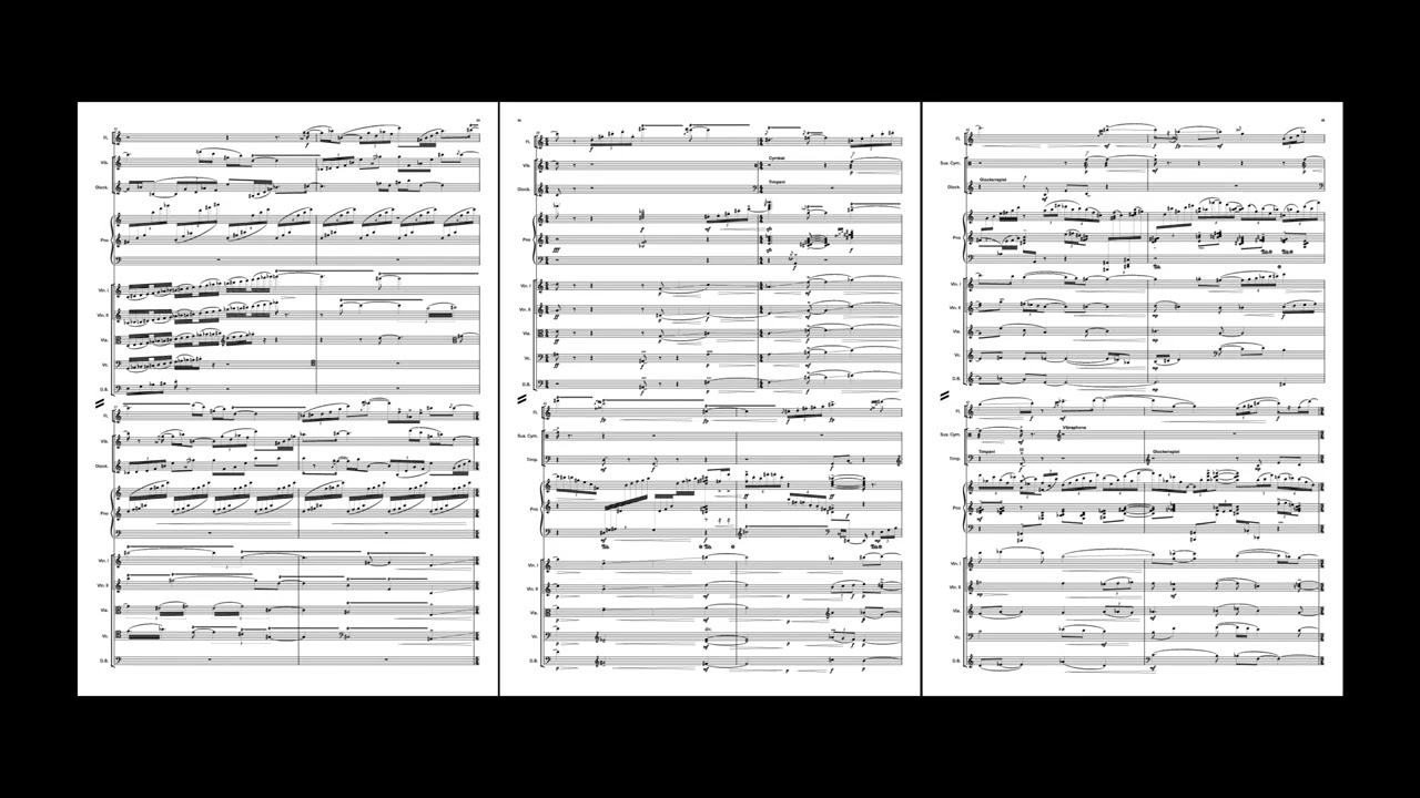 Michail Travlos Double concerto for flute, piano, percussion and string orchestra part 3