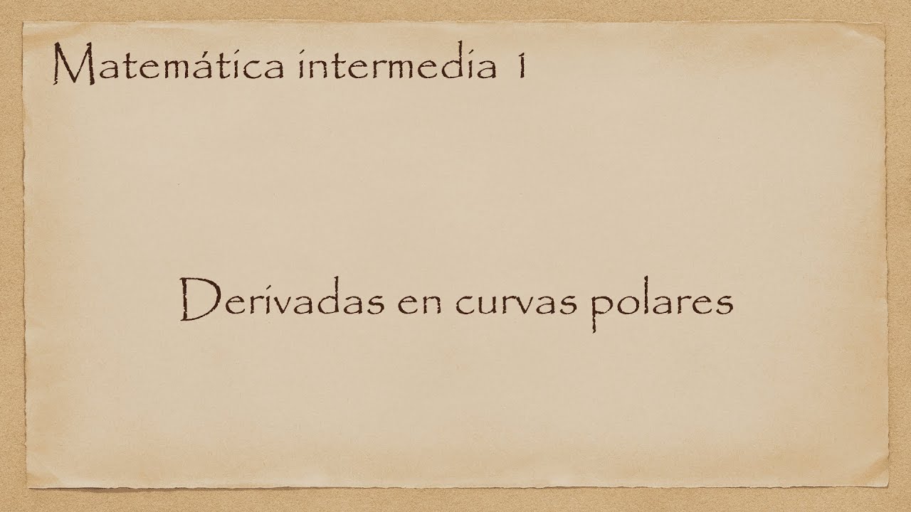 Derivadas en coordenadas polares