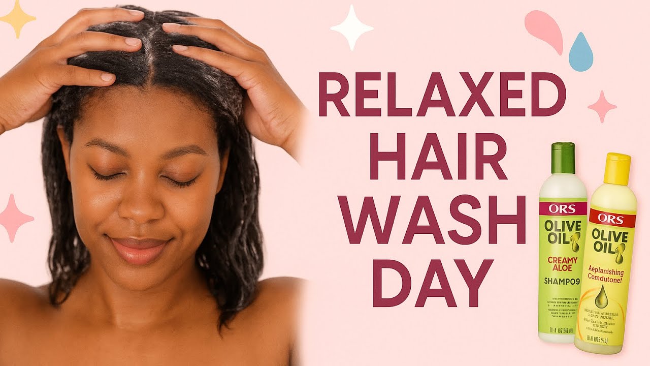 My Ultimate Relaxed Hair Wash Day Routine | ORS Products for Healthy, Shiny Hair!