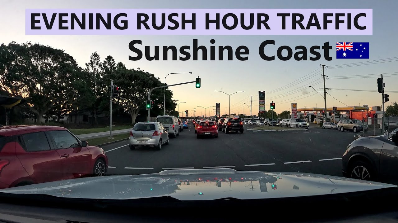 EVENING RUSH HOUR: KAWANA-MINYAMA-BUDERIM-MAROOCHYDORE【SUNSHINE COAST 4K ASMR DRIVE】QLD AUSTRALIA