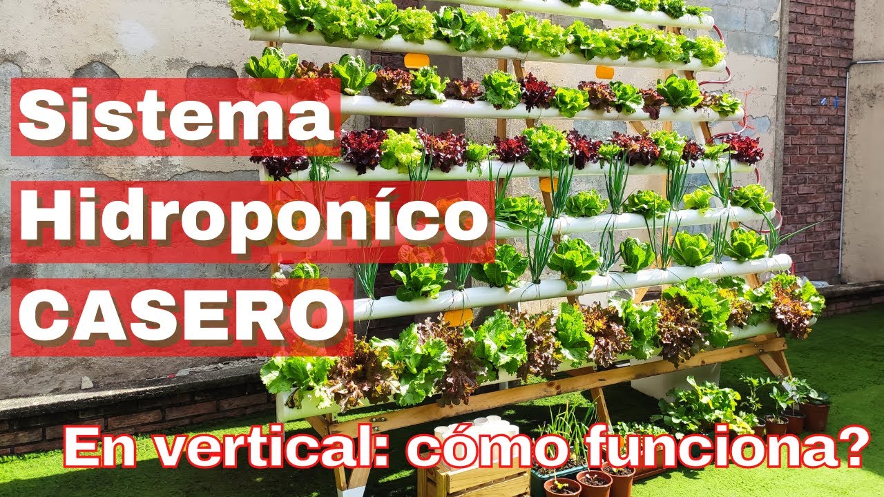 C&oacute;mo hacer un SISTEMA HIDROP&Oacute;NICO casero NFT vertical con tubos PVC | F&aacute;cil y econ&oacute;mico