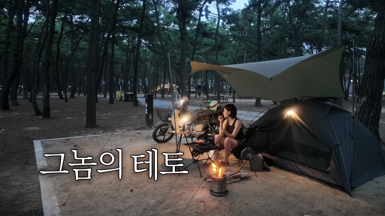 그득한 모토캠핑, 2만원도 안되는 바닷가캠핑장  l 변산 로컬짬뽕맛집 l 고사포야영장 l 슈퍼커브 