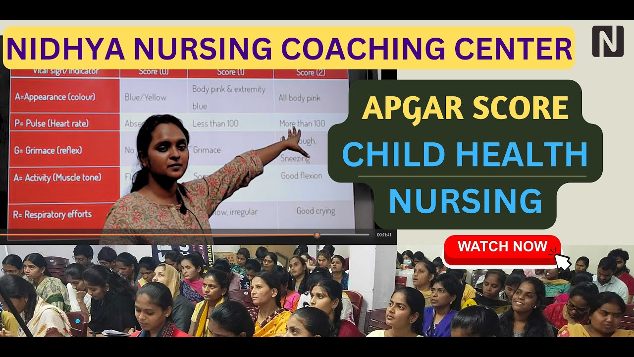 |APGAR Score Explained in Detail | Child Health Nursing| Nursing Students || NIDHYA NURSING CENTER||