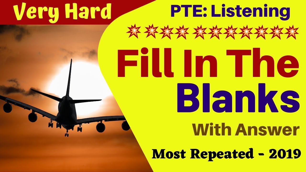 PTE Health: Listening - Fill In The Blanks practice with Answer | PTE exam 2019
