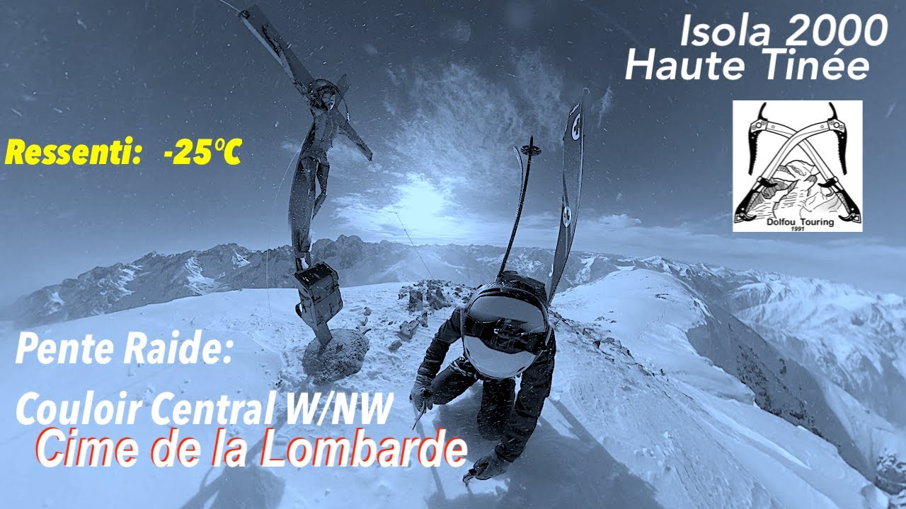 La Cime de la Lombarde 2800m !  ( Couloir central W/NW )