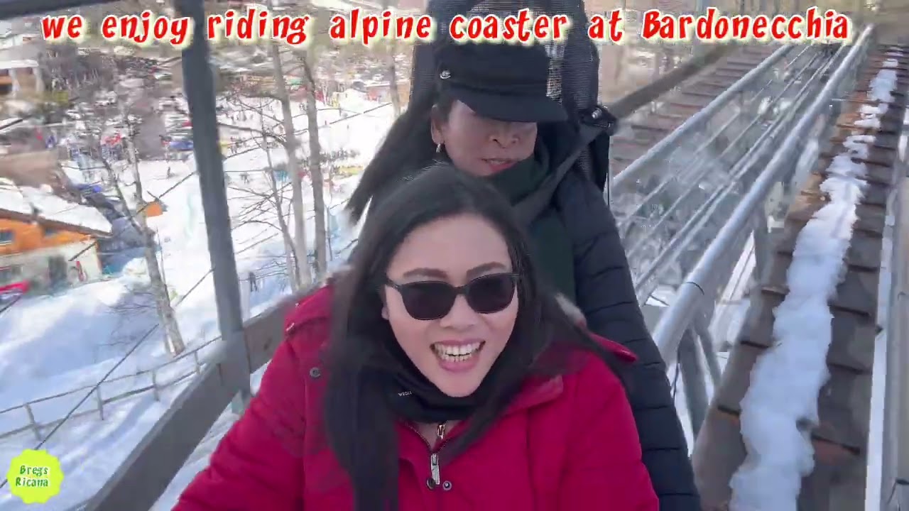 We enjoy riding alpine coaster at Bardonecchia Turin Italy 🇮🇹 