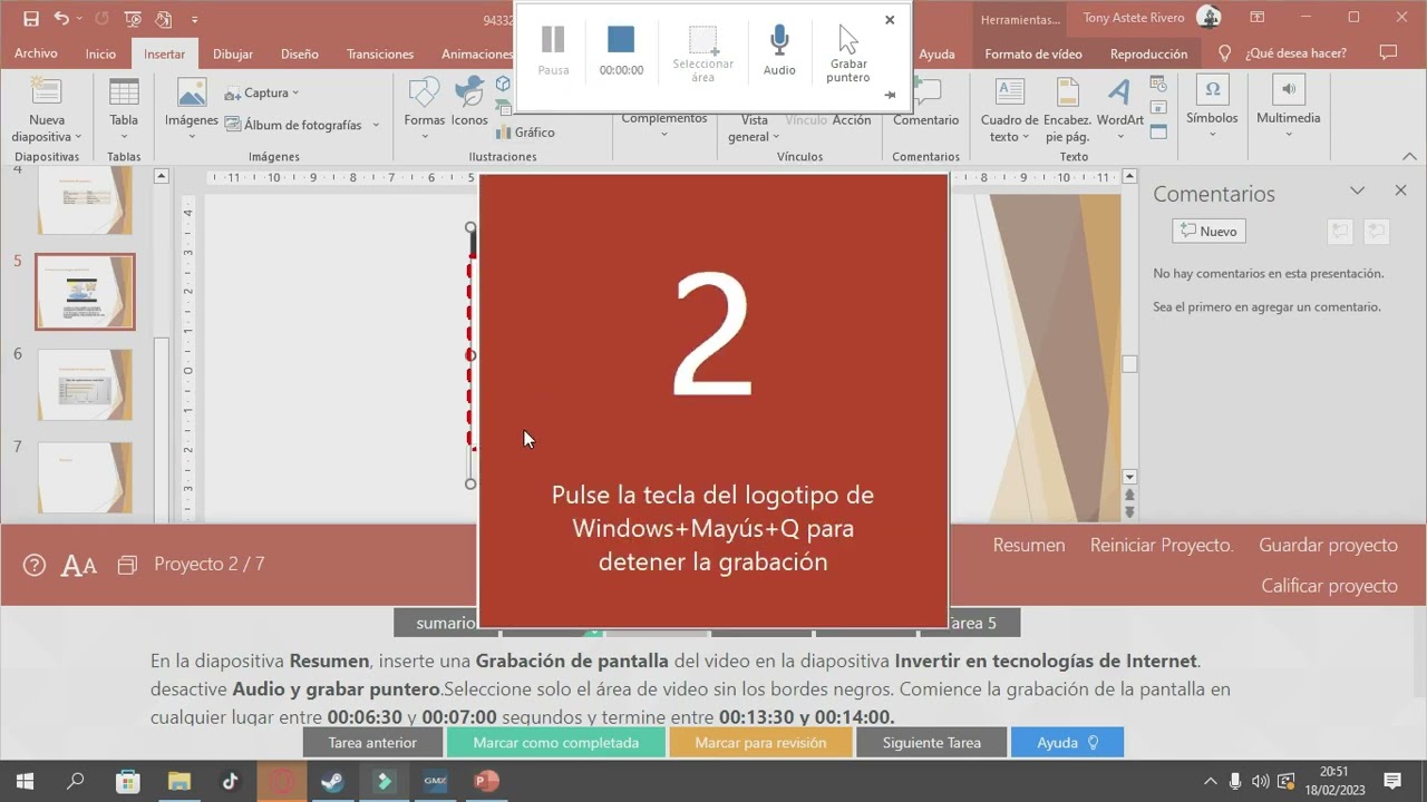 Examen 1 Power Point Gmetrix MOS CERTIPORT
