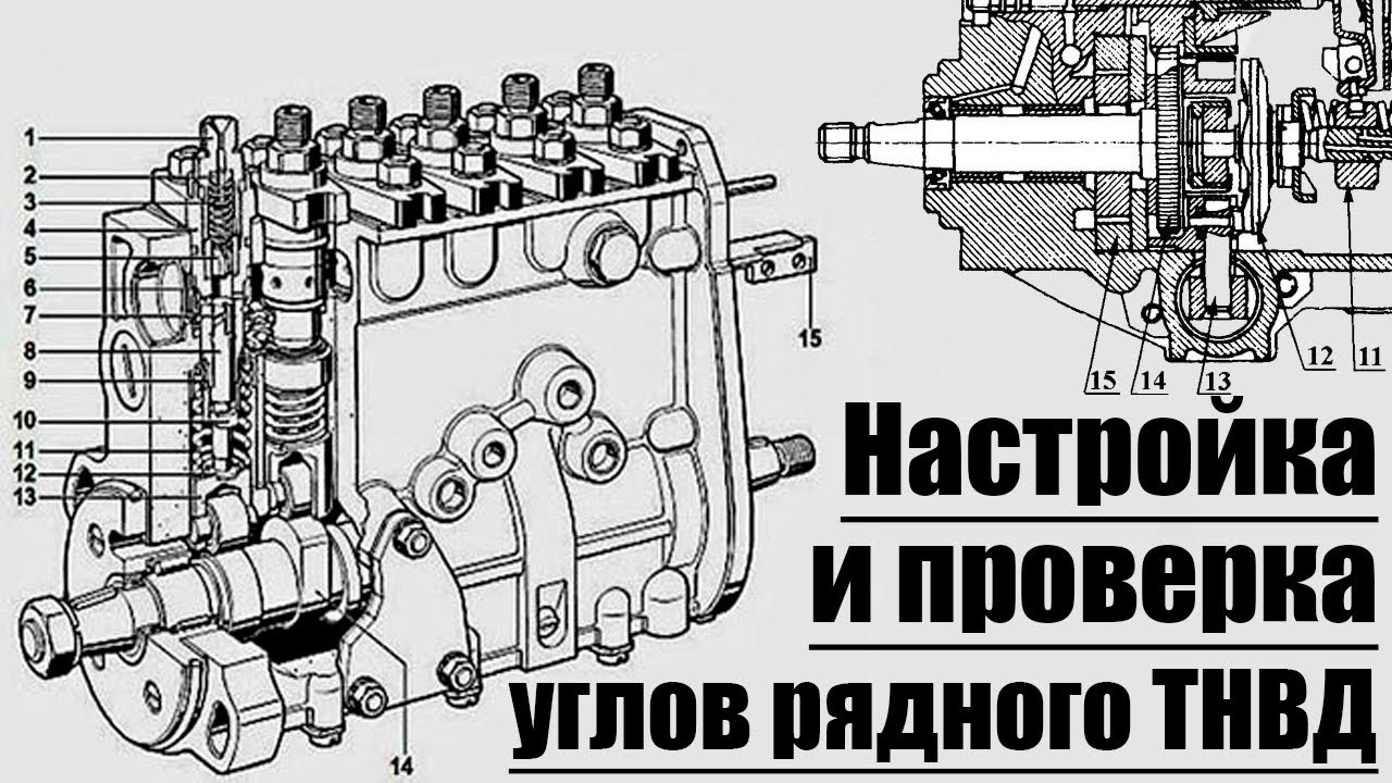 Настройка и проверка углов рядного ТНВД.