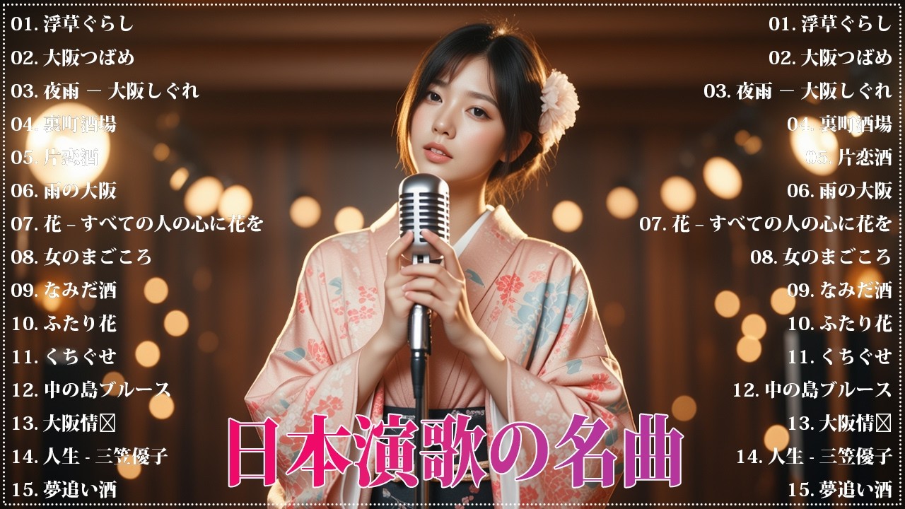 日本演歌 の名曲 メドレー 🔊🎶演歌と共に歩いた日々、哀しみも夢だった