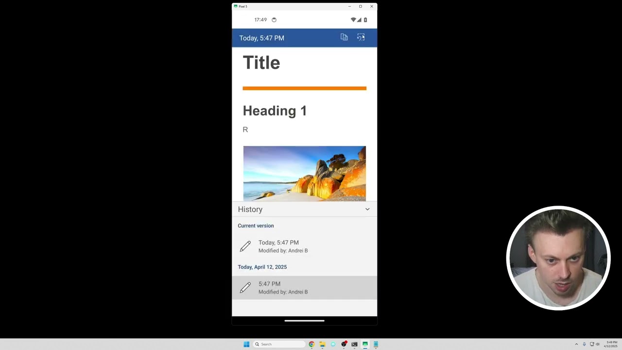 How to restore to a version history in Microsoft Word App
