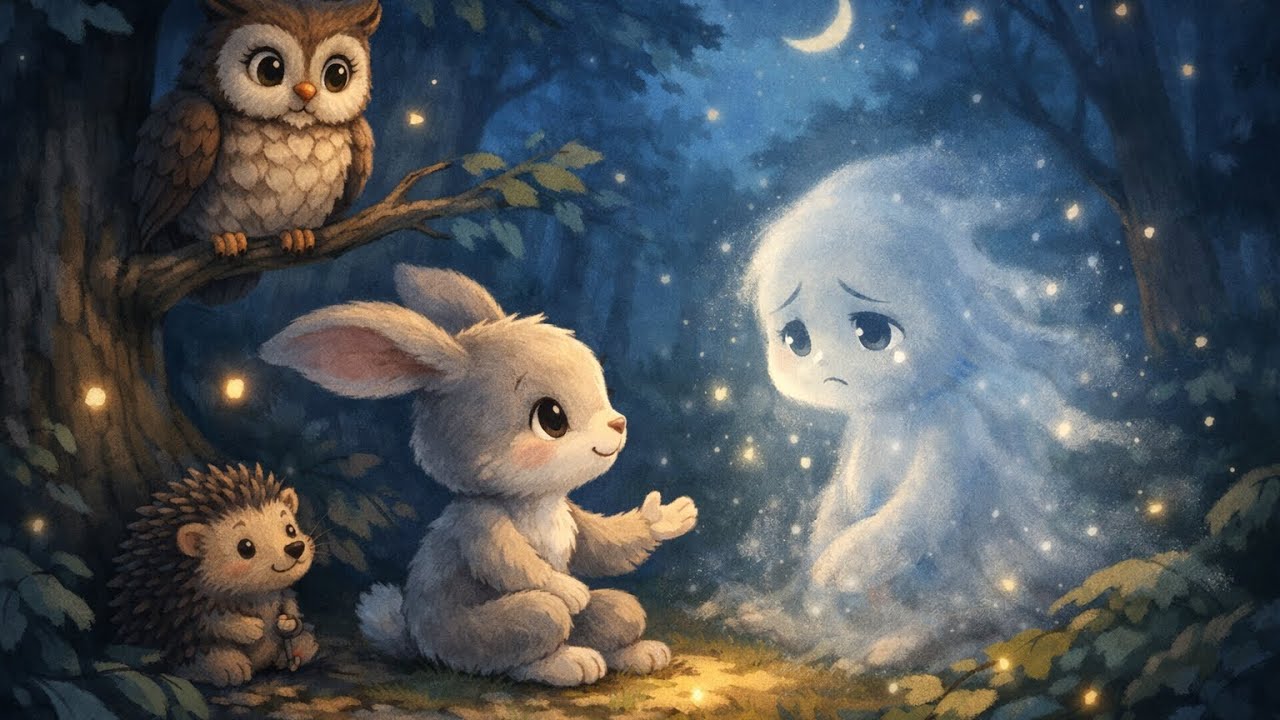 Zajączek Lunek 🌙 Bajka na dobranoc | Cisza, która bała się nocy